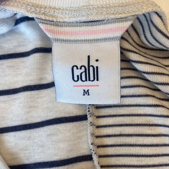 CAbi Pivot Tee Striped Oversized Top Style# 3806 Hi-Lo Tunic Fit Size Medium - Picture 4 of 7